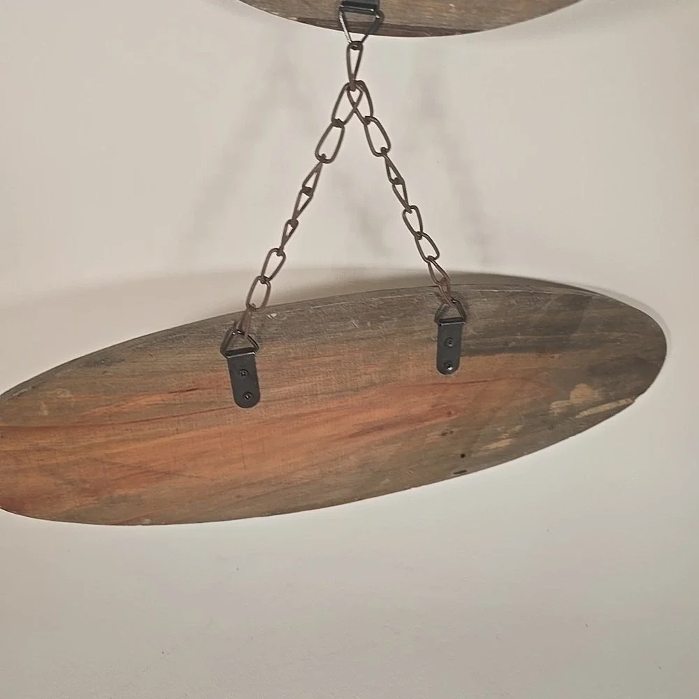 Decorative Wooden Wall Hanging Live Well Love Much Laugh OFTEN w/Chain Connect